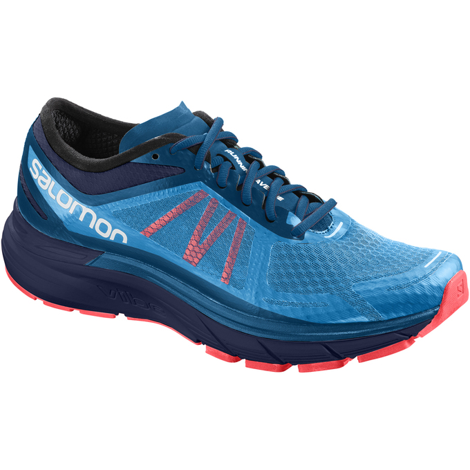 Salomon Israel SONIC RA MAX - Mens Running Shoes - Blue/Deep Blue (FYHL-40759)